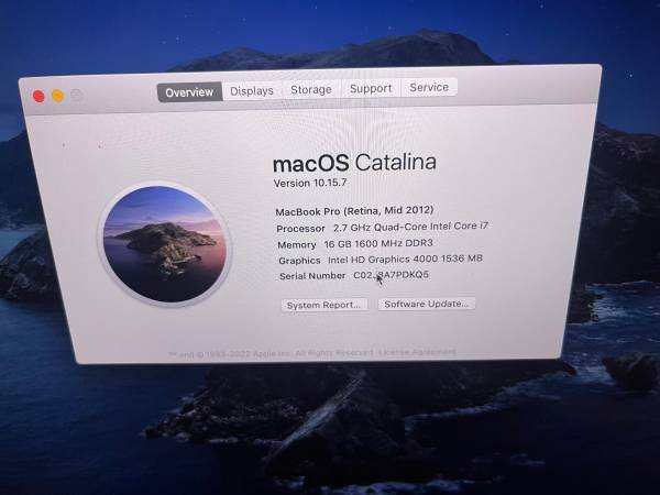 Macbook pro 15" mid 2012 for parts or repair. - $50 (boston)63471244669569121