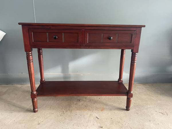 Console Table w/Cherry Finish Very Good Condition $75 obo 1