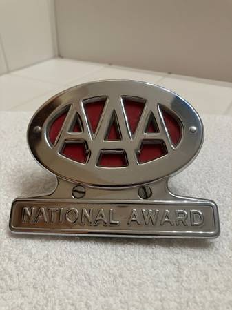 AAA "National Award" License Plate Topper Sign 1
