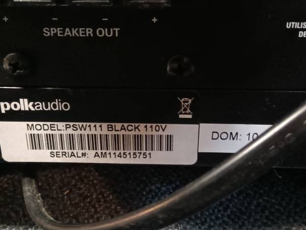 polk audio subwoofer model psw111 1