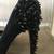 SAM EDELMAN BLACK SUEDE SPIKED RHINESTONE HEELS Sz 8.5 2 thumbnail