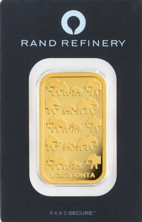 1 oz pure gold bars, Rand Refinery 1