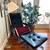 Vintage Mid- Century Leather Metal Swing Rocking Chair with Ottoman 3 thumbnail