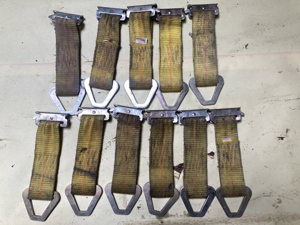 11x E Track Tie Off Rope Cargo Down Straps D Ring Fitting--E22 1