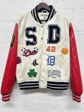 Y2K SD Sport MLB Varsity Jacket – Size L – Multi Team Patches 1