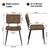 Homy Casa · Pomona Dining Chairs Set of 4 · Fabric Suede Brown 3 thumbnail