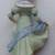 8" tall Occupied Japan Ceramic Victorian Woman in Green Dress 3 thumbnail