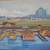DAVID K STONE LARGE OIL PAINTING ILLUSTRATION AIRPORT AIR FORCE LISTED 2 thumbnail