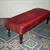 BENCH Vintage Entry Way Cushioned Red Floral Entrance Seat Chair 5 thumbnail
