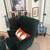 Green Wingback IKEA Chair and ottoman 1 thumbnail
