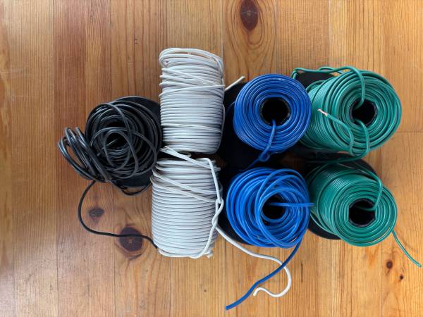 7-ROLLS STRANDED COPPER WIRE SPOOLS 1