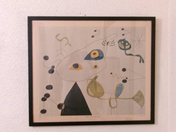 WOMAN and BIRDS. Femme et oiseaux dans la nuit by Joan Miro,1945.$225. 1