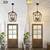 4 Light Farmhouse Chandelier, Rustic Ceiling Light Lantern Light Fixture with Wo 5 thumbnail