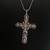Van Lou Sterling Silver Filigree Large Cross Pendant on 22” SS Chain 2 thumbnail