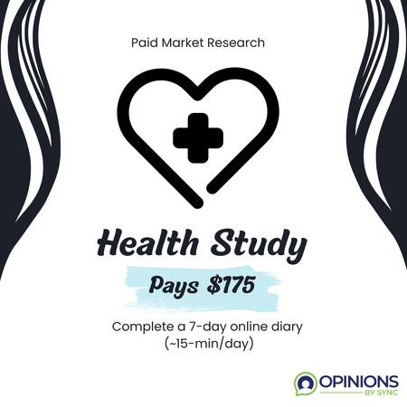 $175 Market Research on Health Conditions - 7-day Online Community 1