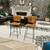 Vintage BAR STOOLS(2)Midcentury Modern Arthur Umanoff Swivel Wood Slat 4 thumbnail