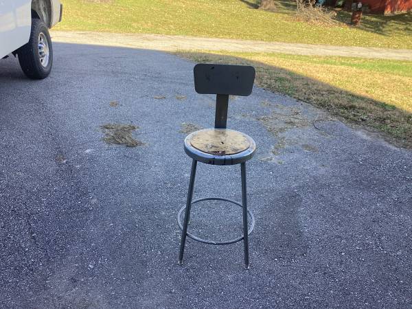Vtg Industrial Shop Stool 1