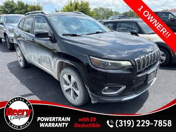 Certified 2020 Jeep Cherokee Limited Diamond Black Crystal Pearlcoat 1