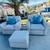 Silver Ethan Allen Armchairs And Ottoman 9 thumbnail