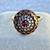 Turkish Ruby & Crystal Sterling Silver Ring 1 thumbnail