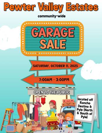 Pewter Valley Estates HOA Community Garage Sale 1