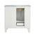 36" Left Offset Sink White Bathroom Vanity Marble Top Cabinet B3883 4 thumbnail