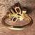 Gold Avon ring with pink and diamond-colored stones (size 4-5?) 2 thumbnail