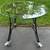 Wrought Iron Side Table W/ Round Glass Top and Heavy Duty Casters 1 thumbnail