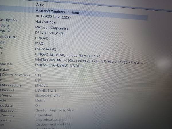 Portátil Lenovo ideapad V330 de 15 pulgadas, SSD nuevo de 512 GB, W11 - $239 (Kennedale, TX)63471252418049122