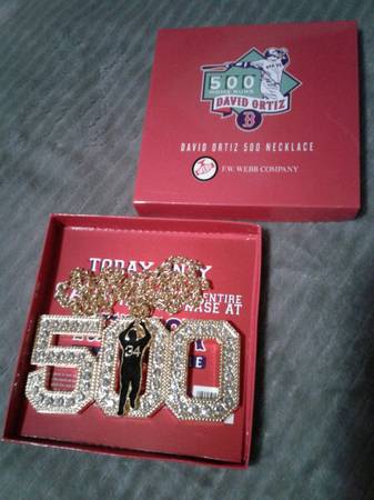 David Ortiz "Big Papi" 500 Homeruns Necklace - Trades Possible 1