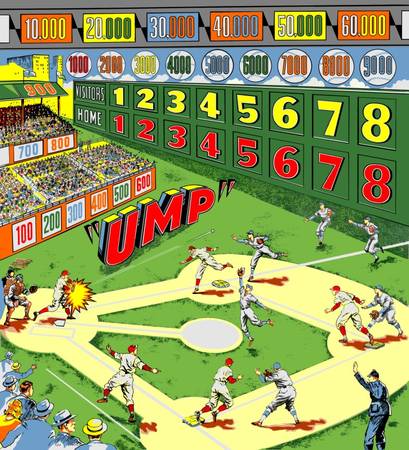 UMP Reproduction Pinball Machine Backglass 1