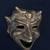Antique Full Size 9" x 7" BRONZE DEVIL DEMON TRAGEDY FACE MASK Made in 1 thumbnail