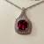 Beautiful Ruby and White Sapphire Necklace 3 thumbnail