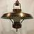 Scalloped Retractable Atomic Vintage MCM 18 Inch Saucer Light Fixture 1 thumbnail
