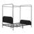 Walker Edison Metro Modern Metal and Wood Queen Canopy Bed New - Black 3 thumbnail