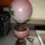 Gone With The Wind Floral Pink Roses Globe Hurricane Table Lamp 7 thumbnail