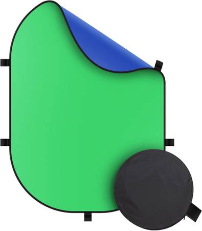 Green & Blue Pop Up Screen 5x6.6ft 1
