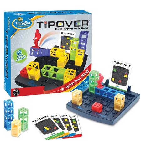 Like new Think Fun Tipover Game 40 Challenge Cards 1