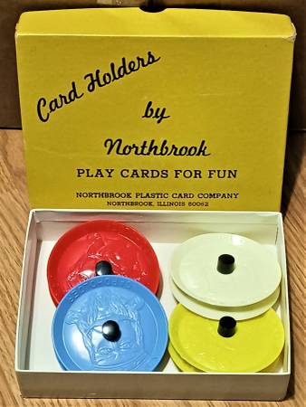 Set of 4 Vintage Card Holders By Northbrook Plastic Co. Original Box 1