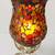MOSAIC HURRICANE CANDLE HOLDER, 9" H X 5"W BROWN W/GOLD STAND 1 thumbnail