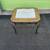 Pair/ Rectangular side tables w/glass insertswroughtiron style legs 4 thumbnail