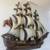 Vintage Mid Century Modern Burwood #289 Large Schooner Ship Wall Art 6 thumbnail