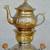 Vintage gilt Persian electric samovar tea set with pot, bowl, pitcher 7 thumbnail