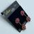 Red Gemstone Flower Earrings for pierced ears - Really cute 4 thumbnail