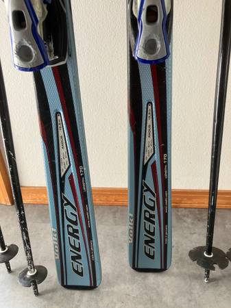 Volkl Energy 380 170cm Skis With 2 Pole Sets And Bag - $100 (Wenatchee)63441553331329122