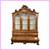 Dutch Baroque Style Floral Inlaid Bombe Two Piece China Cabinet 1 thumbnail