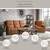 FLEXSTEEL TRIPLE POWER RECLINING SOFA IN CARAMEL COLOR 6 thumbnail