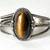 VTG. Navajo Sterling Silver 3 Band Tigers Eye Cuff Bracelet 34.8 Grams 1 thumbnail