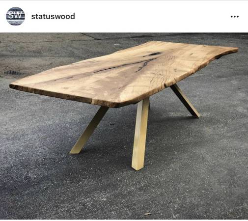 Live edge white oak table 1