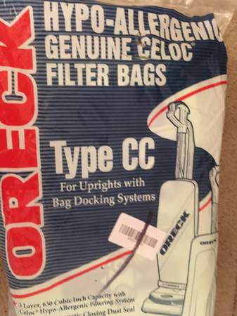 Oreck Type CC Vacuum Bag 8 packs, $12 each. 10 AVAILABLE 1